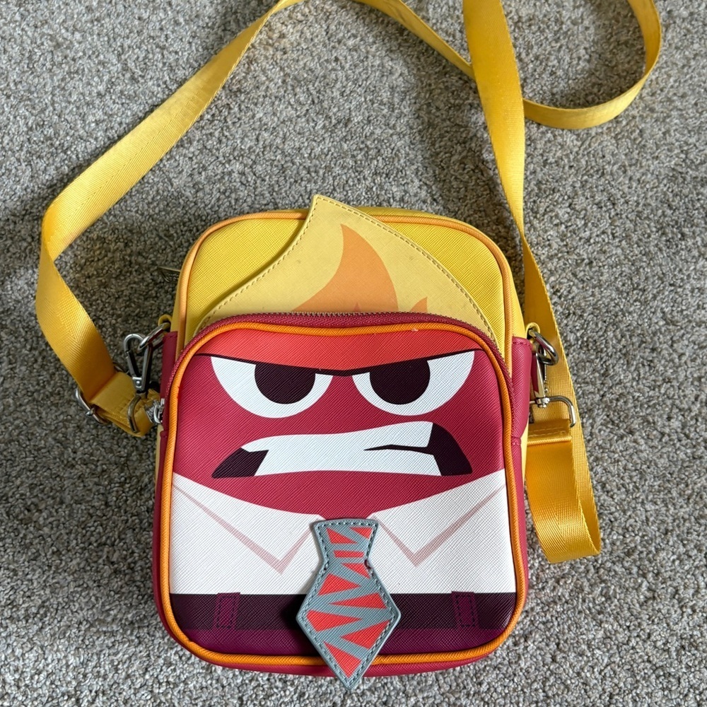 Loungefly Disney Pixar Inside Out Anger Cosplay Passport Bag Crossbody purse